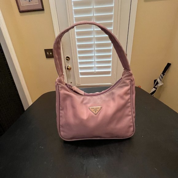 Authentic Prada pink hobo shoulder bag, Prada Nylon Hobo, Vintage Rare find! - Picture 1 of 14